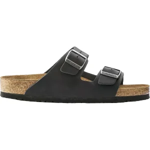 Birkenstock Arizona Soft Footbed Unisex Slide Sandals Black Oiled Leather