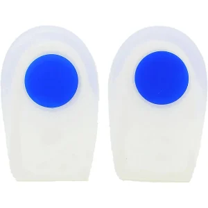 Aetrex Lynco Gel Heel Cups Unisex Insoles Arch Supports Orthotics Clear/Blue