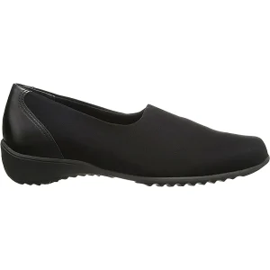 Munro Traveler Women's Slip On Shoes Black Stretch Fabric